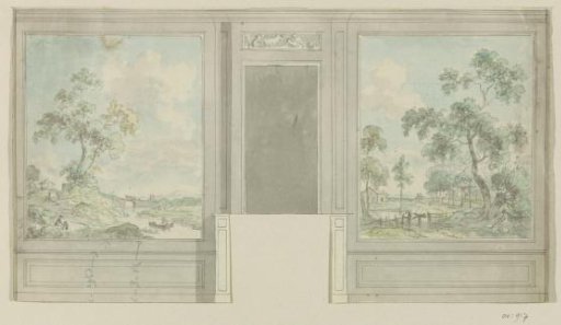 Design drawing for a room wall