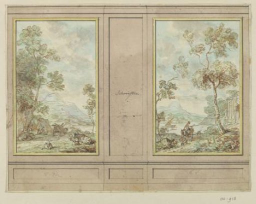 Design drawing for a room wall