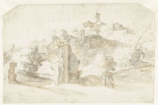 Italian Landscape with Ruins