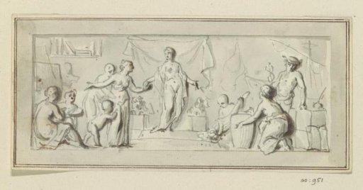 Allegorical representation with Mercury