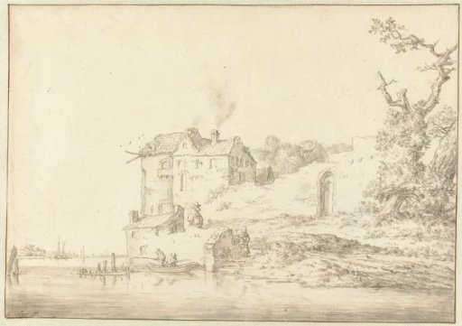 Landscape with a Ruined House by a River