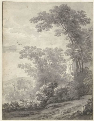 Mountain Landscape with Trees near a River