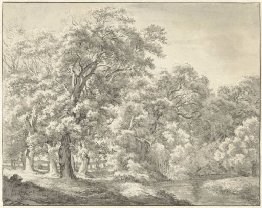 Landscape with trees by water