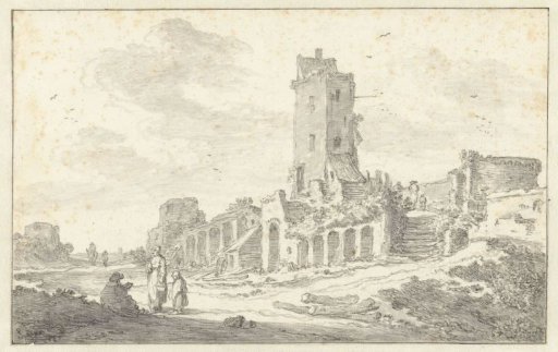 Ruin with a High Square Tower