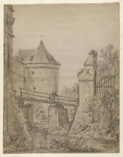 Bridge over the Moat of Boetzelaer Castle
