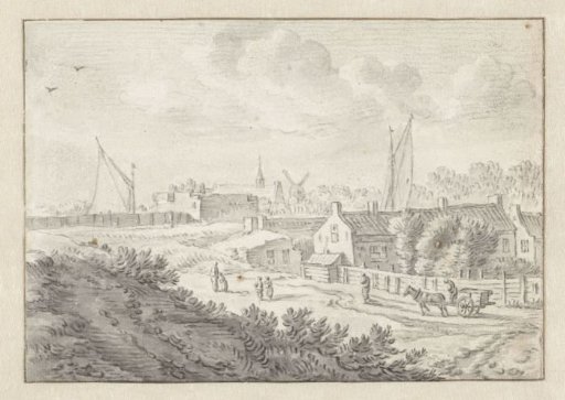 View of the City Ramparts of Utrecht at the Probeertoren