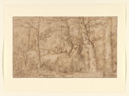 Forest View with a Resting Couple