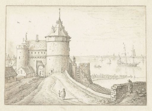 City Gate with a View of the Sea