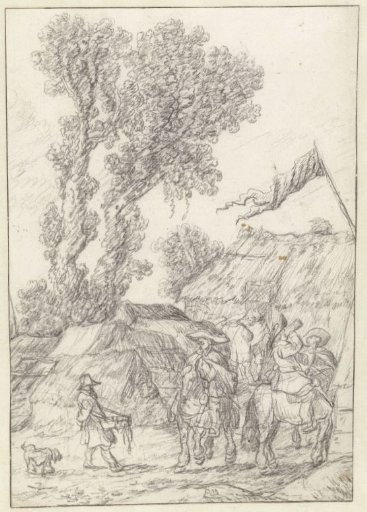 Mounted Soldiers in Front of an Inn