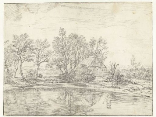 Landscape with Farmhouse by Water