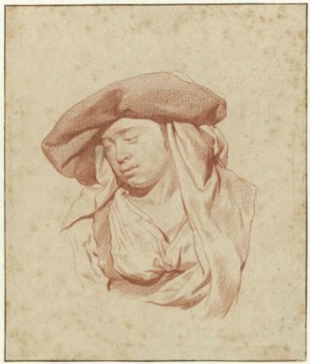 Study of a Woman, Bust Length, Facing Slightly Left and Looking Down