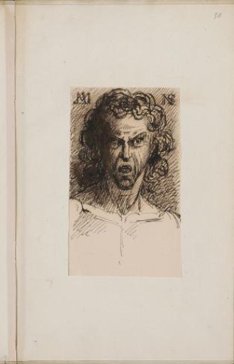 Man with curls and an open mouth