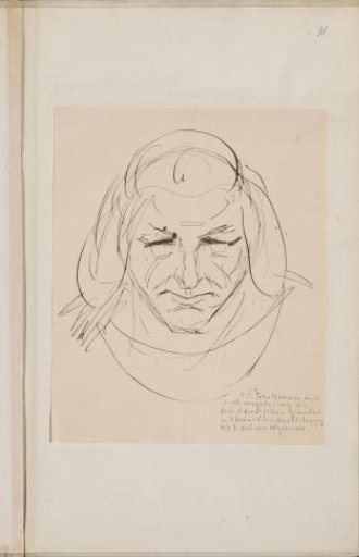 Man with downcast eyes