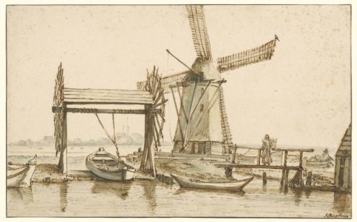 Overhaal and a Mill outside Amsterdam
