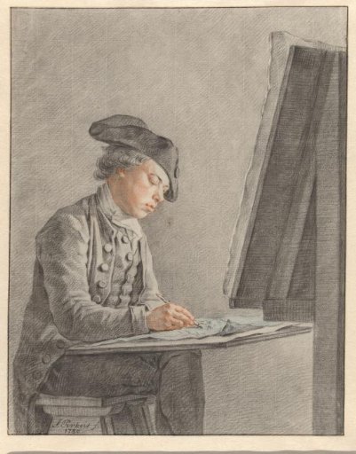 Self-portrait of Jacob Perkois, drawing