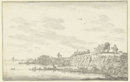 Landscape with a wagon and a rider