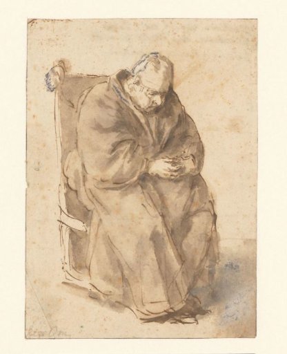 Joost van den Vondel, seated