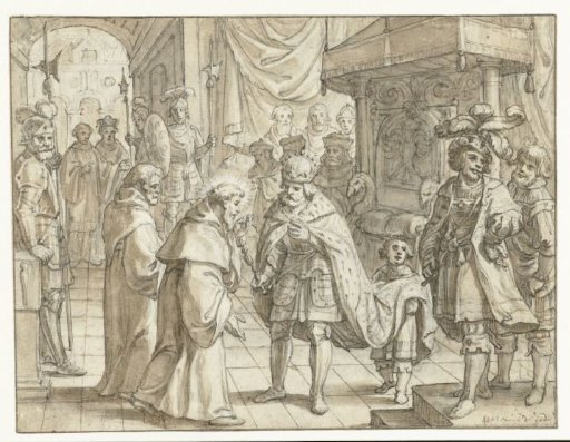 Holy Monk on Audience with a German Emperor