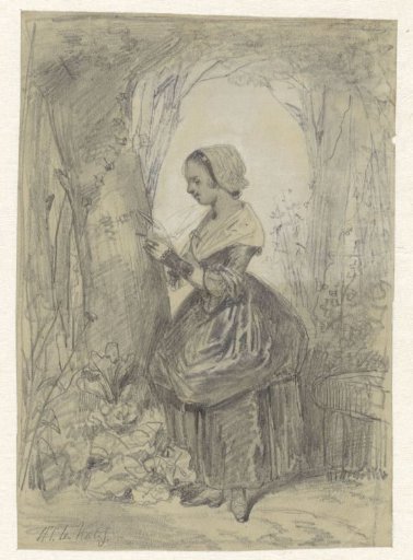 Girl by a tree