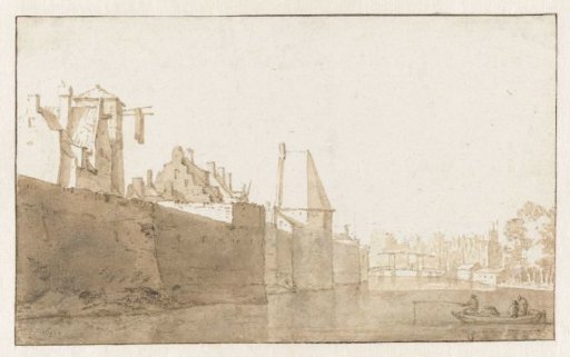 View of the city wall of Leiden