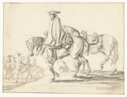 A rider with a large hat