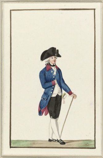 Uniform of the Amsterdam Defense Forces on the Cutter Hector, ca. 1787
