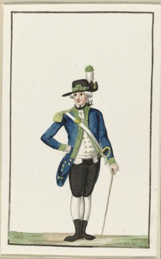 Uniform of a Haarlem Gunner, ca. 1787
