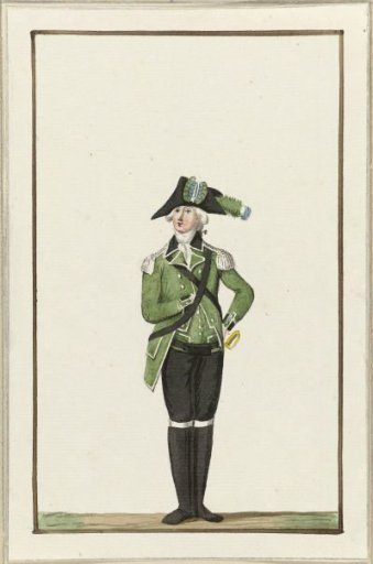 Uniform of the Kampen hunters, ca. 1787