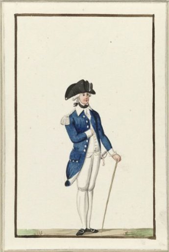 Uniform of the Zwolle artillery, ca. 1787
