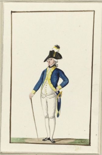 Uniform of the Schiedam militia, ca. 1787