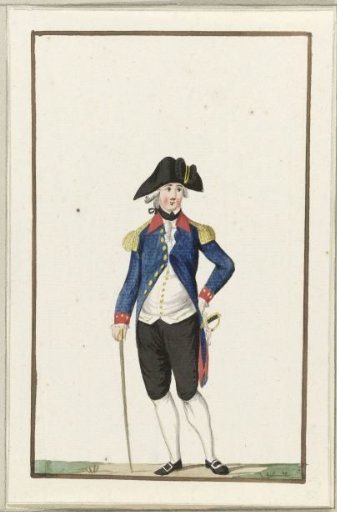 Uniform of a drill society in Leiden, ca. 1787
