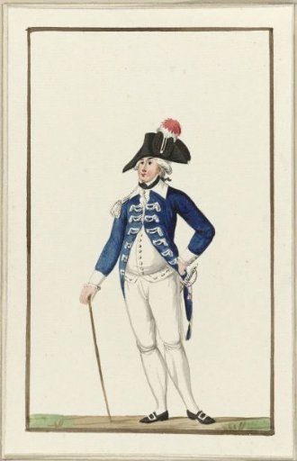Uniform of the Gorden Society in Utrecht, ca. 1787