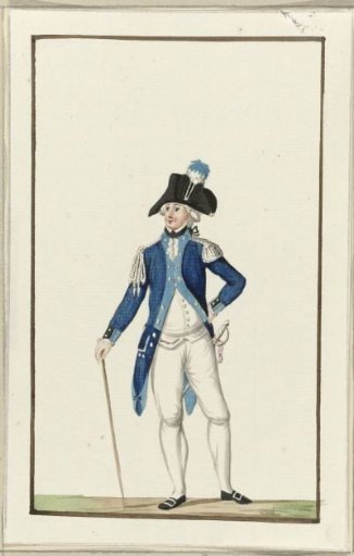 Uniform of the Nieuwersluis militia, ca. 1787