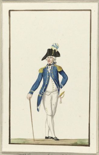 Uniform of the Vlaardingen militia, ca. 1787