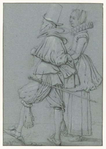 Standing Couple seen from the side