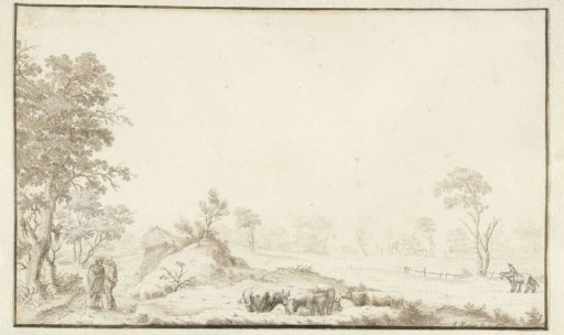 Landscape with Cows and Walkers