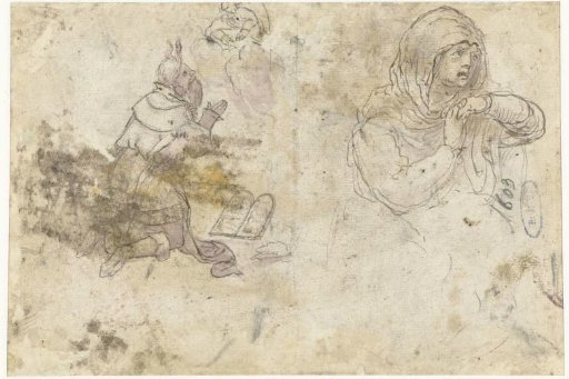 Moses and a mourning Mary or Mary Magdalene