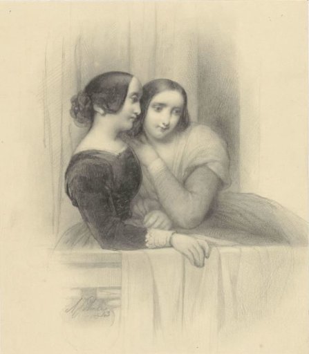 Two ladies on a balcony