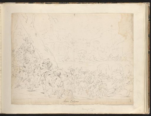 Aeneas carries his father Anchises from burning Troy