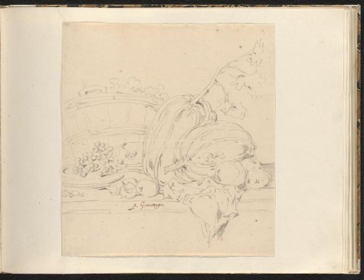 Still life with a tub and fruit