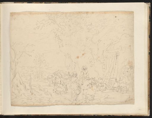 Landscape with shepherds and cattle