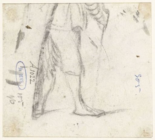 Torso and legs of a walking man