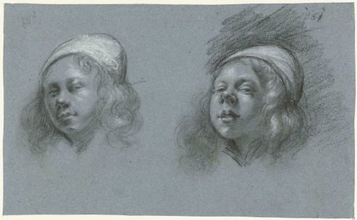 Two Studies of Heads, Self-Portraits