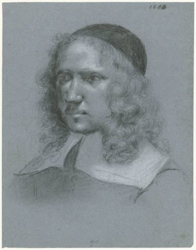 Head of a man wearing a skullcap