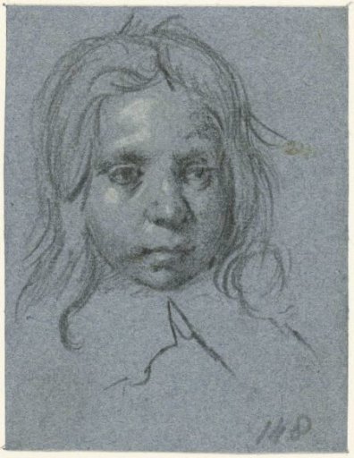 Head of a Boy with Long Hair