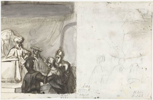 Two studies for The Judgment of Solomon