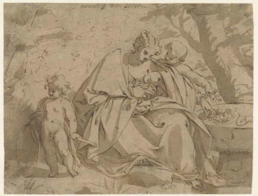 Madonna with Child and Two Putti