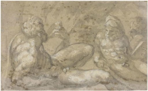 Three Lying Nude Men (River Gods?)