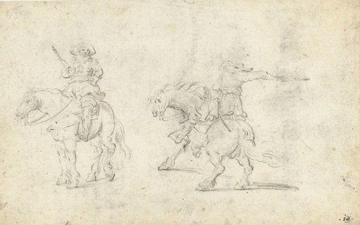 Two soldiers on horseback