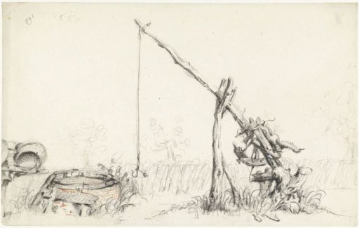 Well in a landscape
